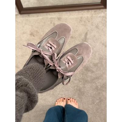 Версия из коровьей кожи~ Ретро спортивная обувь со шнуровкой, немецкие тренировочные туфли, женские, с ремешком и пряжкой, на плоской подошве, обувь Форреста Гампа, универсальная повседневная обувь