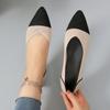 Ladies Shoes On Sale  Fashion Slip On Women's Flats Autumn Pointed Toe Mixed Colors Net Cloth Breathable Casual Shoes Female