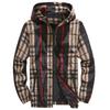 6681 Spring New Men's Hooded Plaid Casual Jacket - Teen Student Plus Size Trend