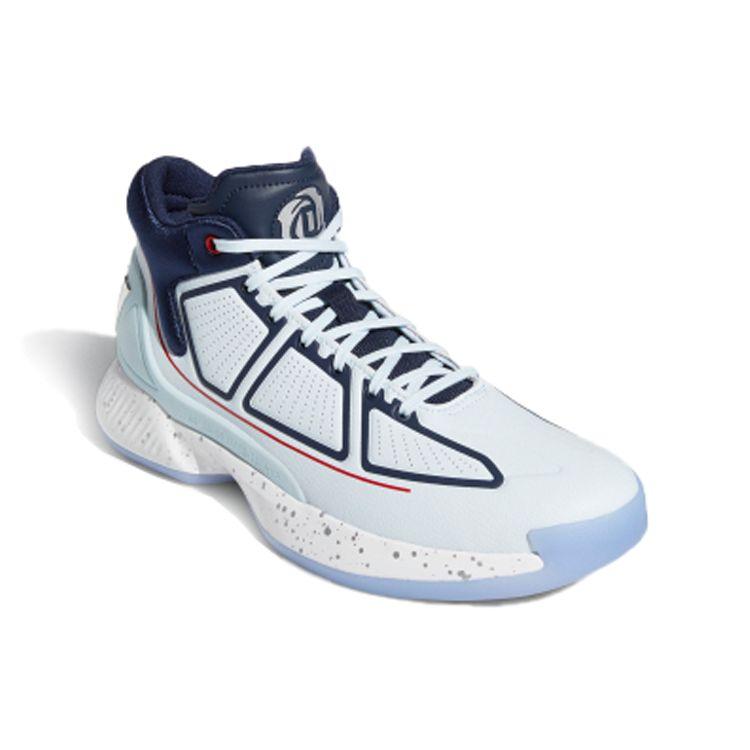 adidas D Rose 10 Удобные Универсальные Амортизирующие Нескользящие Износостойкие Кроссовки Мид-топ для Баскетбола Мужские Кроссовки Небесно-голубые EH2130