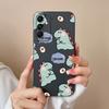 Задняя крышка для Samsung M35 A06 A16 C55 M55 S24 FE S 24fe забавный милый чехол с динозавром защита объектива анти-падение силиконовые мягкие матовые чехлы для телефонов для Samsung