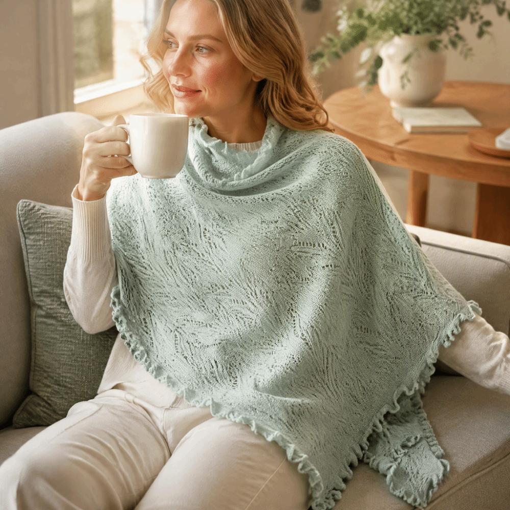 Solid Color Knitted Shawl Wool Blend Wool Bandana Warm Keeping Triangle Scarf Party Occasion