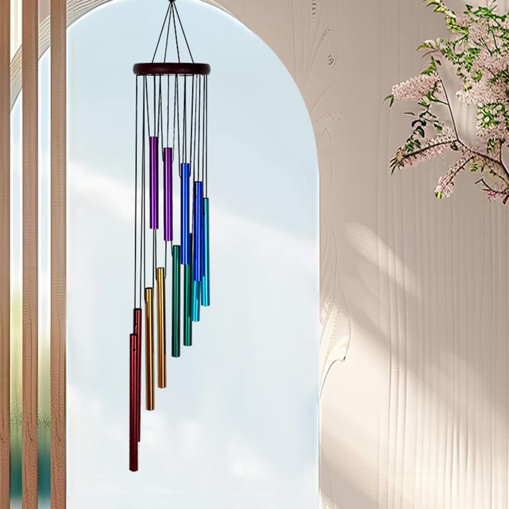 Wind Chime Decor Retro Metal Tube Wind Chime for Outdoor Garden Patio Decor Vintage Hanging Wind Bell Ornament for Indoor