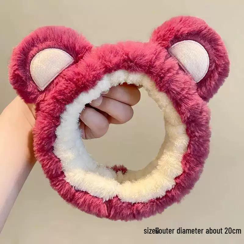 Cute Plush Green Heart Frog Headband for Women - Cartoon Frog Hair Band for Face Washing