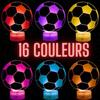 Lampe de Chevet 3D LED Ballon Football - Personnalisable - 16 couleurs - Télécommande incluse