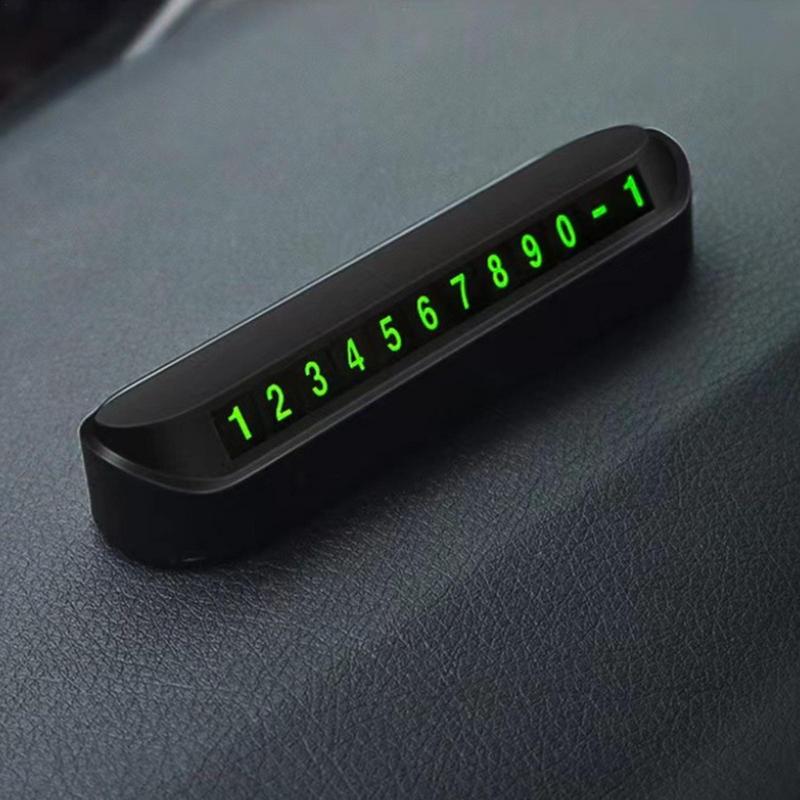 Temporary Car Parking Phone Number Card Night Glowing Sign To Stop Car Car Accessory Must Haves Parking Gadgets Car Stop Tools