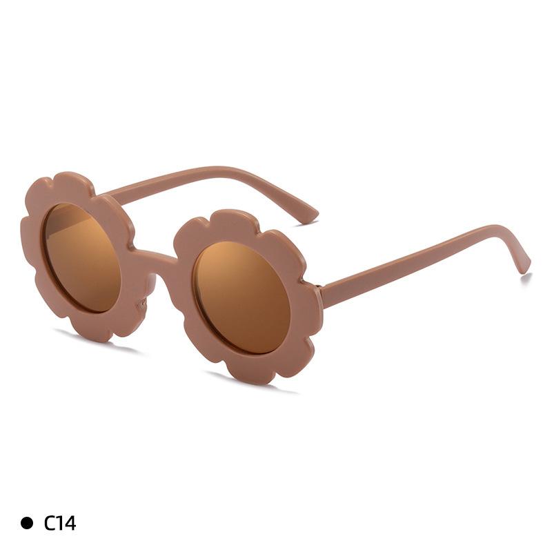 Солнцезащитные очки для детей с защитой от ультрафиолета, модные разноцветные детские очки, солнцезащитные очки с изображением подсолнуха для женщин