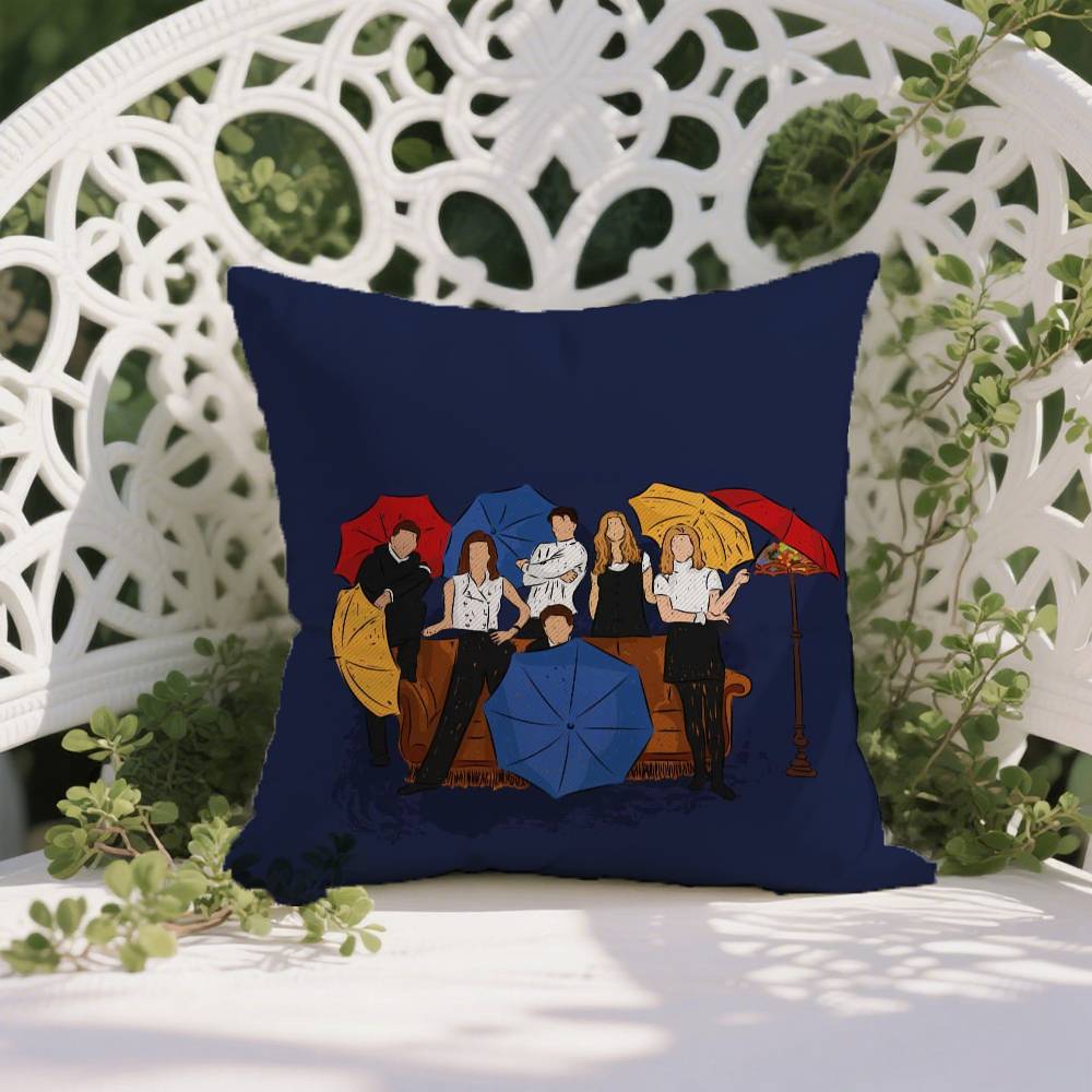 Классические телешоу Друзья-Знаменитая наволочка Наволочка против пылевых клещей Невидимая молния Шелковистый короткий плюш Чехол для диванной подушки
