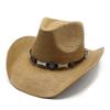 Vintage Western Cowboy Hat High Quality Top Hat Knight Cowboy Hat Men And Women Fashion Summer Beach Shade