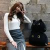 Delightful Black Cat Plush Toy Soft And Huggable Stuffed Pillow For Little Ones