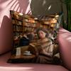 Custom Woven Square Throw Pillow Washable European & American Style Mother's Day Gift for Living Room