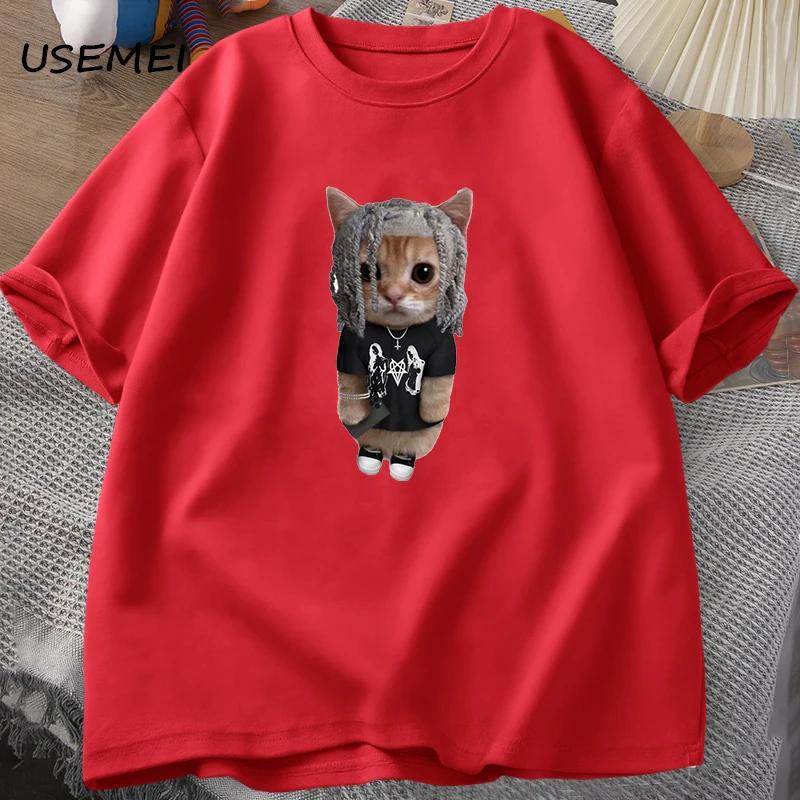 Мужская футболка Destroy Lonely, повседневные мужские футболки с графическим рисунком, летние хлопковые футболки с принтом в стиле хип-хоп, модная уличная одежда Y2k, топы 90 s