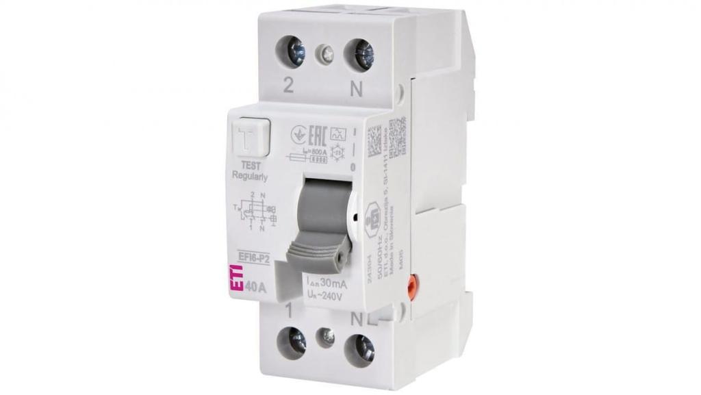Differential Circuit Breaker 2P 40A 0.03A Type A 6Ka Efi6-P2 A 40/0.03 002061262