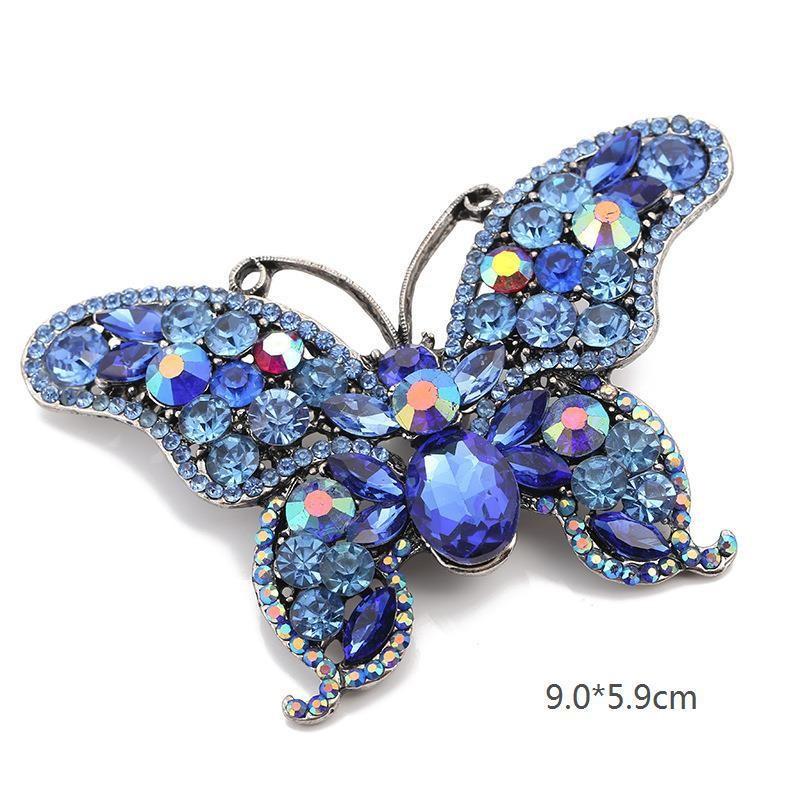 Women's Insect Brooch, Rhinestone Brooch, Metal Accessory, Butterfly Brooch