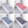 Плотное Впитывающее Полотенце для Салона Красоты, Простыня для Массажного Стола с Отверстием, Готовая под Логотип, 80x190см