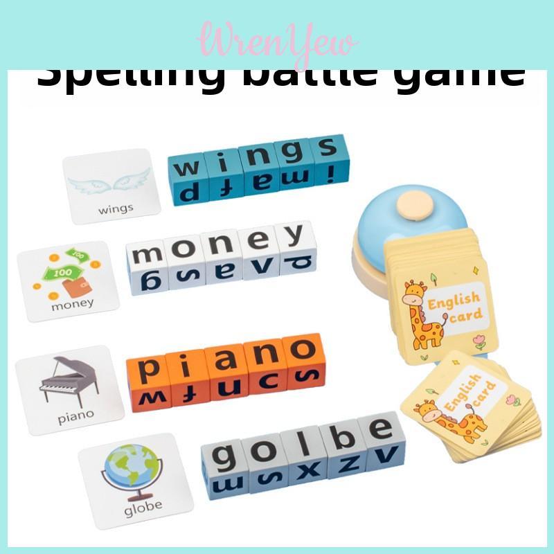 Educational Wooden Word Blocks For Children Learning Toy For Early Language And Literacy