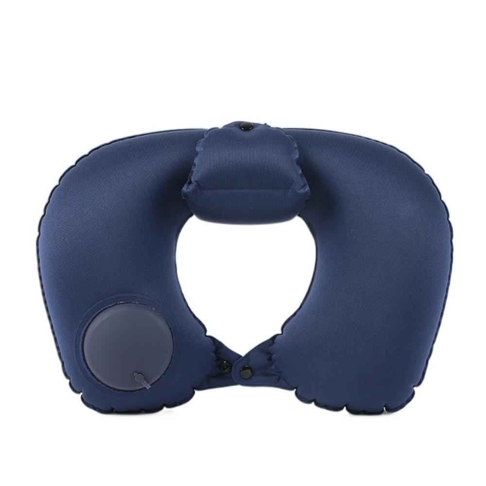 Soft Press To Inflate Pillow U-Shaped Neck Support Cushion Relaxation Neckrest Pad  Airplane
