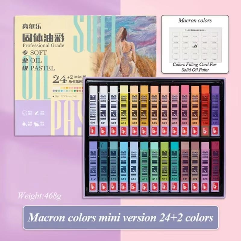 Kuelox Soft Oil Pastel 24/36/48 Solid Paint Stick Washable Drawing Classic Macaron Morandi Artist Crayon For Gift Art Supplies