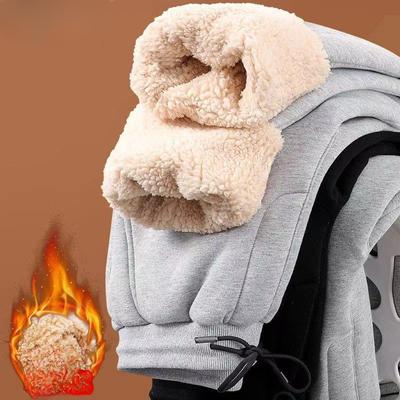 Зимние флисовые штаны, толстые теплые термоштаны, мужские штаны для фитнеса, штаны на шнурке, спортивные штаны для бега, леггинсы для фитнеса и занятий в спортзале