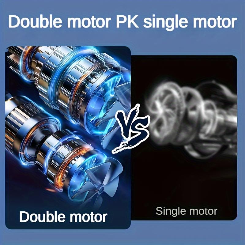 1 шт., перезаряжаемый портативный вентилятор, домашний компактный воздушный охладитель с большим аккумулятором и двумя двигателями, 5-скоростной вентилятор воздушного охлаждения, объемный вентилятор на 720°