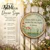 Vintage Metal Sign Round Garden Sign, Retro Distressed Iron Wall Decor, Weather Resistant Aesthetic Craft Art Plaque for Outdoor Courtyard Patio Fence
