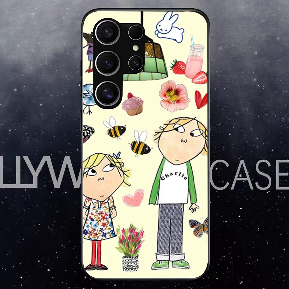CHARLIE AND L-LOLA-A Phone Case For Samsung S25 Edge Ultra S23 S22 S21 S20 Ultra Plus S24 Fe A54 A53 A25 Glass Cover