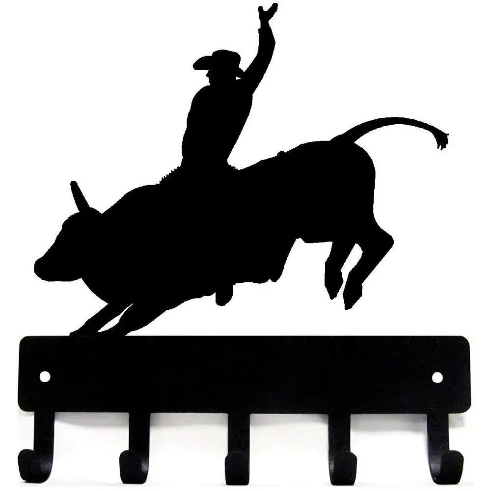 1pc Hook Bull Rider Key Rack Hanger 6 Inch Wide Brand Metal Wall Hook High QualityLiving Room Decoration Bathroom Accessories