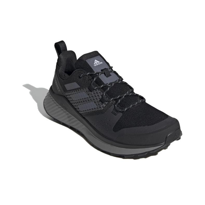 adidas Terrex Folgian Hiker Шнуровка Нескользящие Прочные Легкие Низкие Кроссовки Мужские Кроссовки Черный Серый EF0404