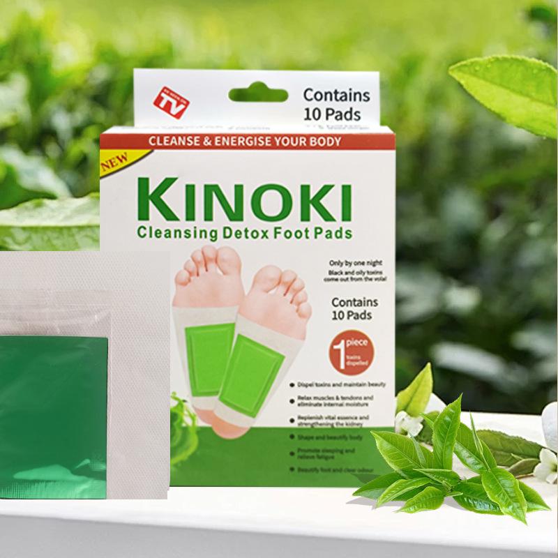Киноки Пластырь для ног с имбирем, солью, полынью и бамбуковым уксусом - Тайская и Корейская версия