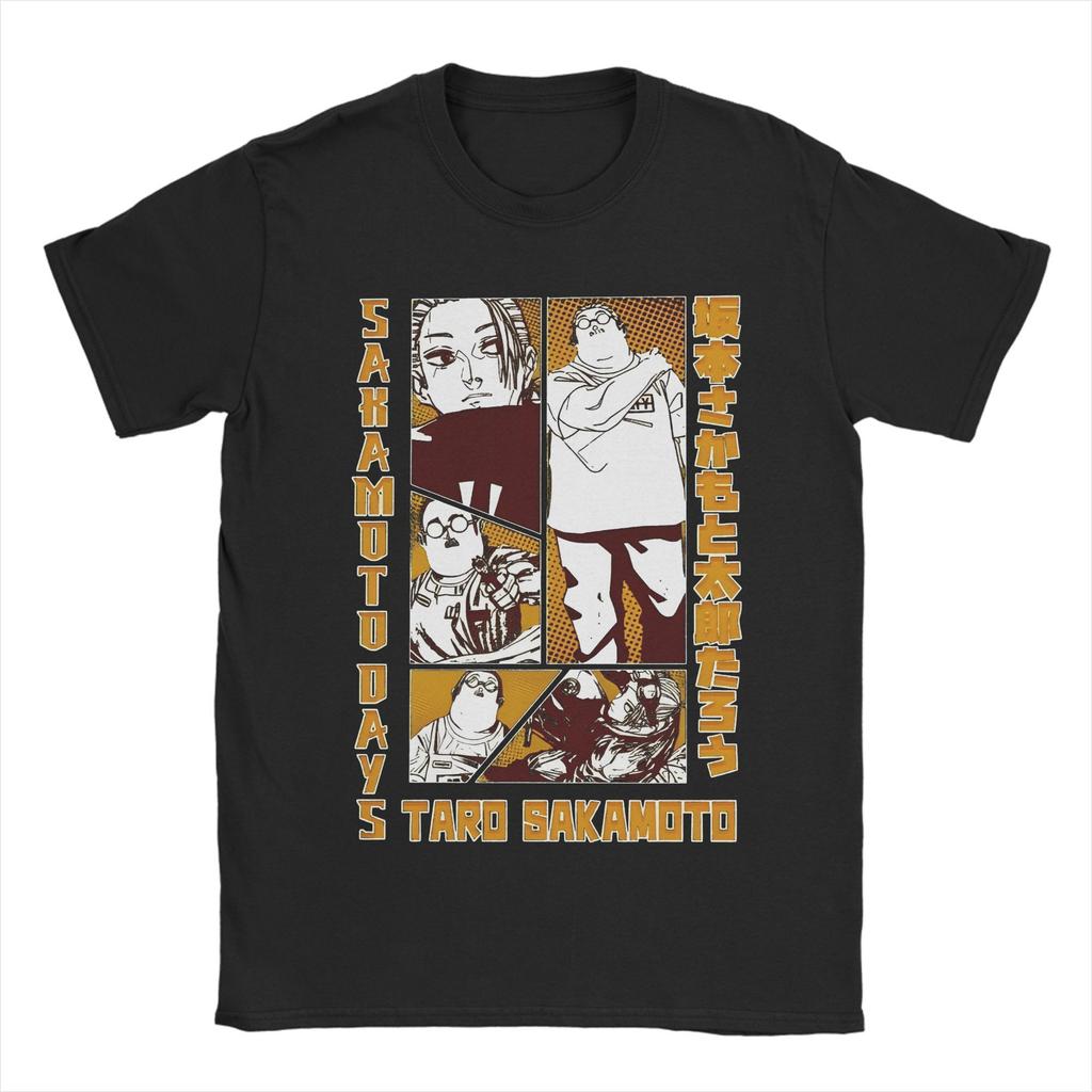 Sakamoto Days - Таро Сакамото На Японском Футболка Манга Аниме Футболки из Чистого Хлопка С Круглым Вырезом и Коротким Рукавом 4XL 5XL Одежда