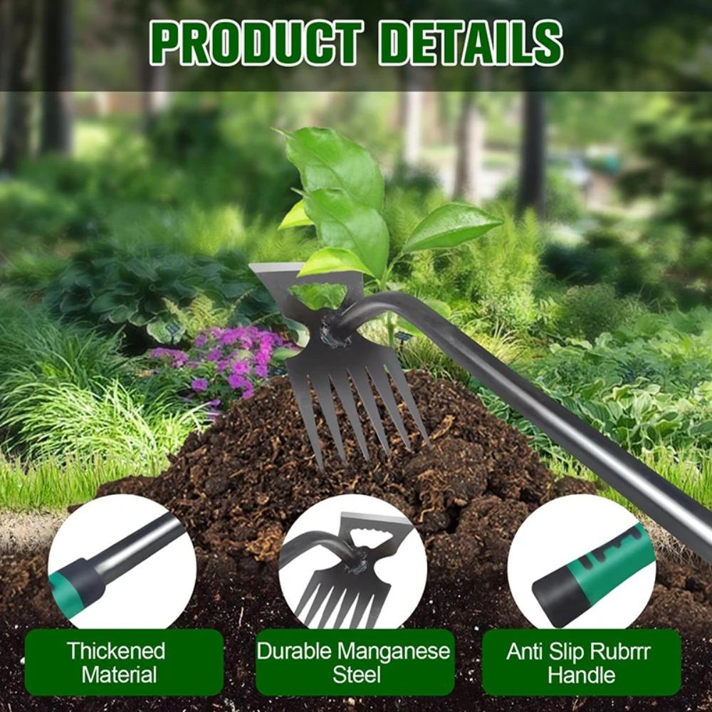 5/6/11 Tines Gardening Hand Weeder Tool Multifunctional Hand Weed Remover Uprooting Weeding Tool for Yard Lawn Garden