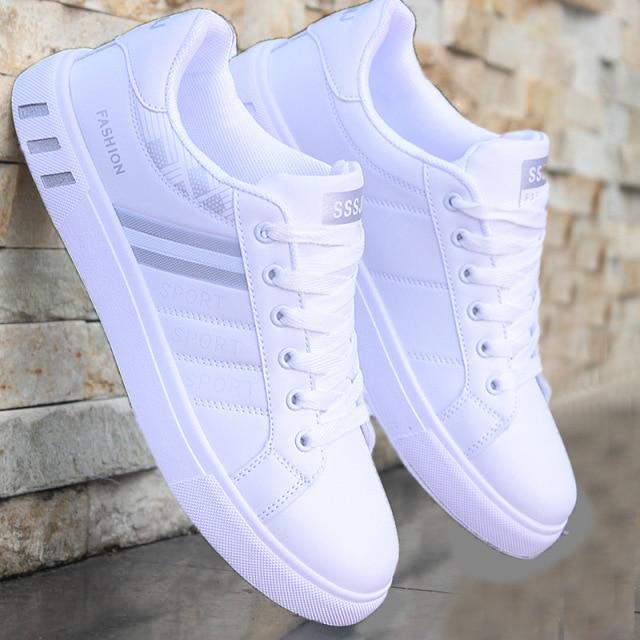 Order A Size Up,White Vulcanized Tennis Boys Cheap Flat Comfortable Shoes Men Spring Autumn Fashion Sneakers Vulcanize Shoes