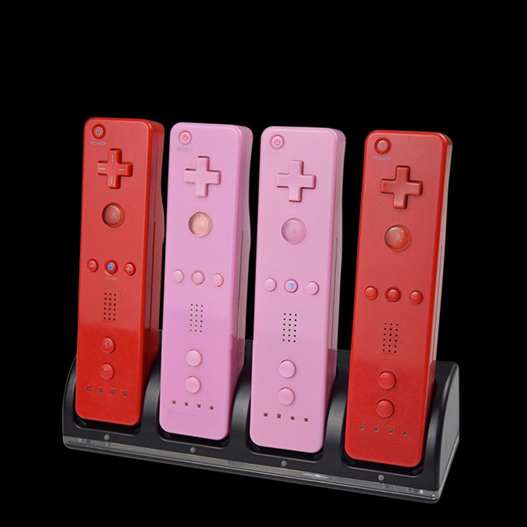 Подходит для игровой консоли WII / WII U, зарядная станция с защитой от утечки USB-провода, 4-портовое интеллектуальное зарядное устройство, игровые аксессуары