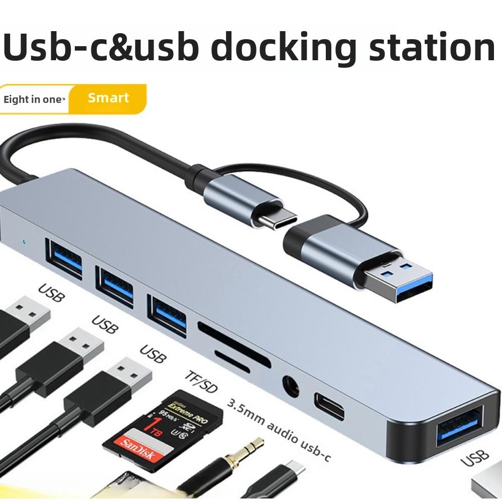 USB C Hub 2 порта USB 3.0 адаптер многофункциональная док-станция для ноутбука телефона планшета синхронизации данных зарядки