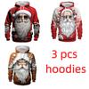 Fashion Christmas Unisex Hoodies Santa Claus 3D Print Men Women Hooded Sweatshirts Oversized Harajuku Pullovers Kids Hoodies Top