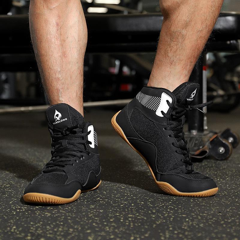 Original SAIKELONG Mid Cut Unisex Boxing Shoes Size 35-46 Light Wrestling Sneakers Luxury Gym Footwears Adult Sambo Boots