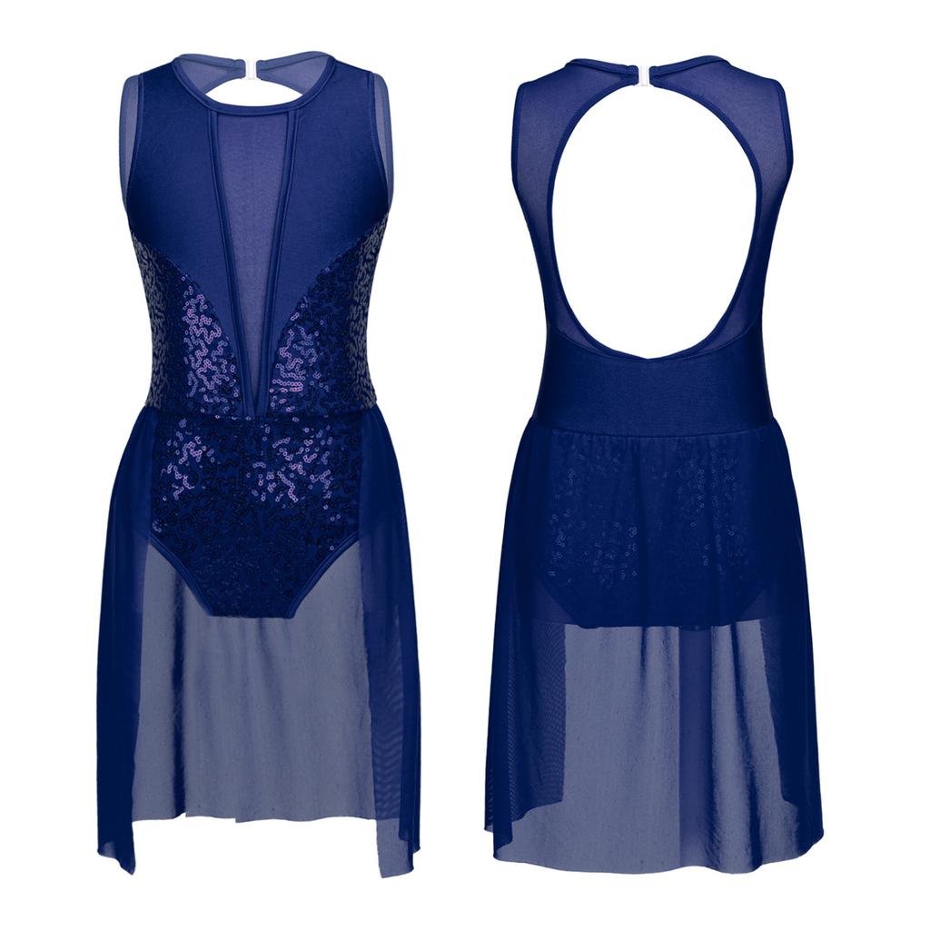 Детское балетное трико-пачка для девочек, платье с блестящими пайетками, струящаяся сетчатая юбка, гимнастическое трико, современные костюмы для лирического танца