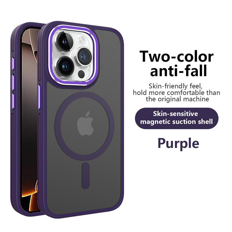 Magnetic Matte Translucent Shockproof Phone Cases For iPhone 16 15 14 13 12 11 Pro Max 16e For Magsafe Wireless Charge Cover