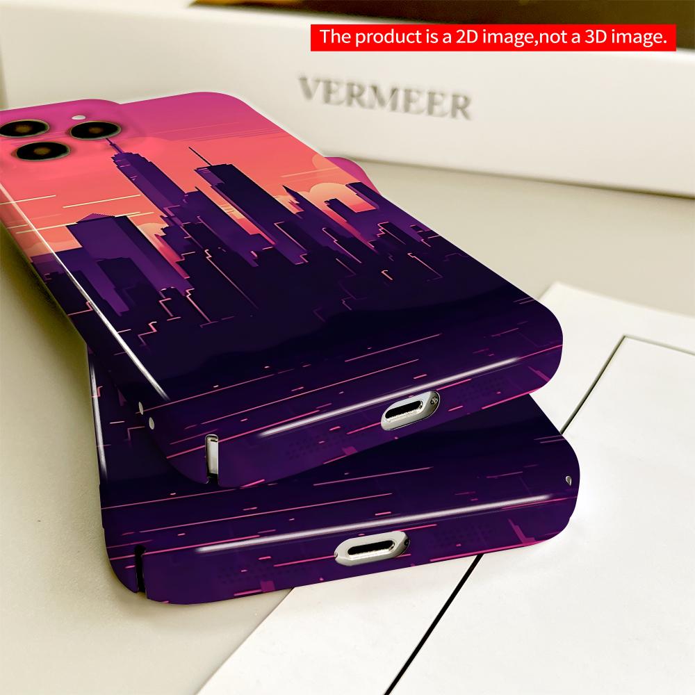 Vibrant City Skyline at Sunset Phone Case All inclusive film hard phone case, compatible with iPhone 18 Pro Max 17 16 15 14 13 12 11