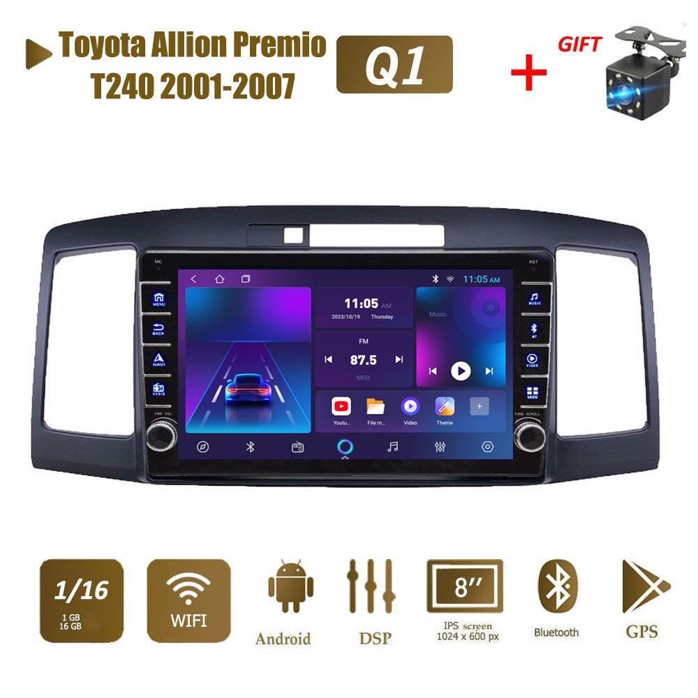 icreative 2 Din Android автомобильный радиоприемник мультимедийный видеоплеер для Toyota Allion Premio T240 2001-2007 с кнопкой Carplay WiFi 2 + 32 ГБ