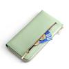 Women's Genuine Leather RFID Wallet with Multi-Card Slots & Zippered Coin Purse