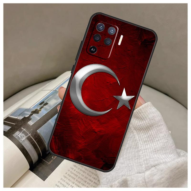 Турция Турецкий Флаг Для OPPO A79 A58 A78 A98 A15 A16 A76 A96 A17 A77 A52 A72 A5 A9 A94 A74 A57S A53S A54S Чехол