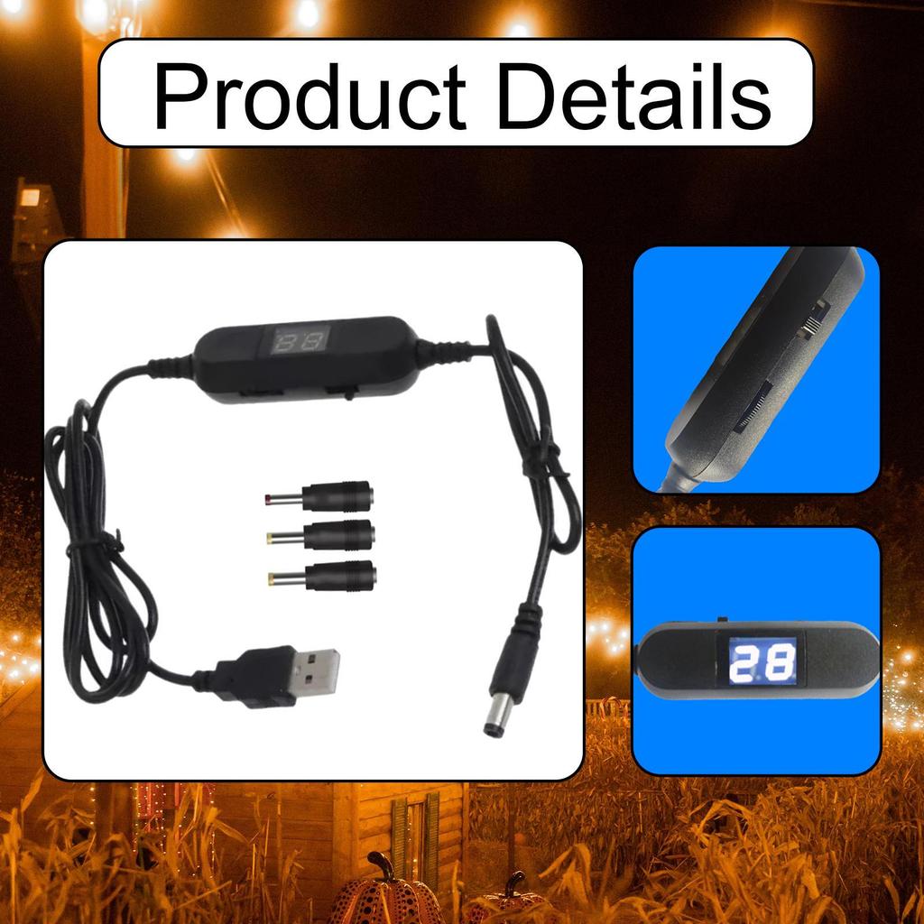 5V 1.2V USB Converter Cable Power Supply Cord LED 130cm Regulator for Lights Toys