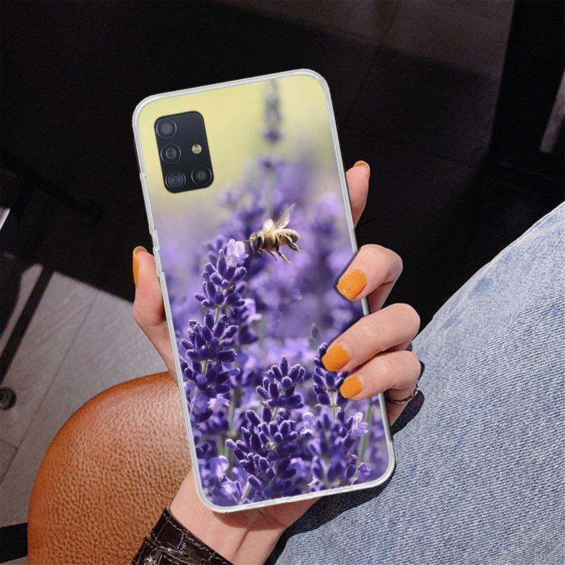 Фиолетовые Лавандовые Цветы Чехол для Телефона для Samsung Galaxy A12 A22 A32 A42 A52 A51 A50S A20S A10S A41 A31 A21S A40 A30S A20E A71 A70
