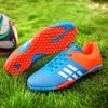 Fashion Letter Printed Kids Soccer Shoes Cleats Indoor Turf Futsal Shoes Boys Green Long Spike Football Shoes Children Zapatos De Futbol