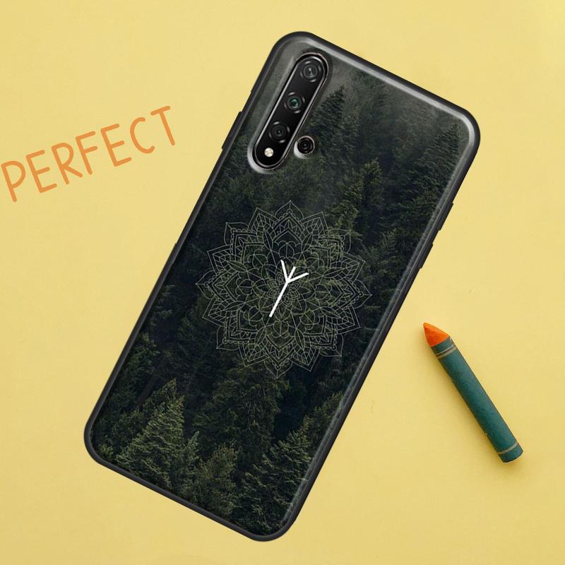 Чехол Лесные Скандинавские Руны Для Huawei P Smart 2019 Nova 5T 9 10 SE 3i 8i 11i Y60 Y61 Y70 Y90 P20 P40 Lite P30 Pro