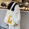Candy Color Tote Bag Canvas Handbag Fresh Shoulder Bag  Girls