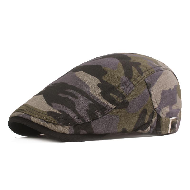 Spring Autumn Camouflage Beret Men's Forward Cap Peaked Cap Newsboy Caps for Men Driver Ivy Hat Gatsby Painters Hats