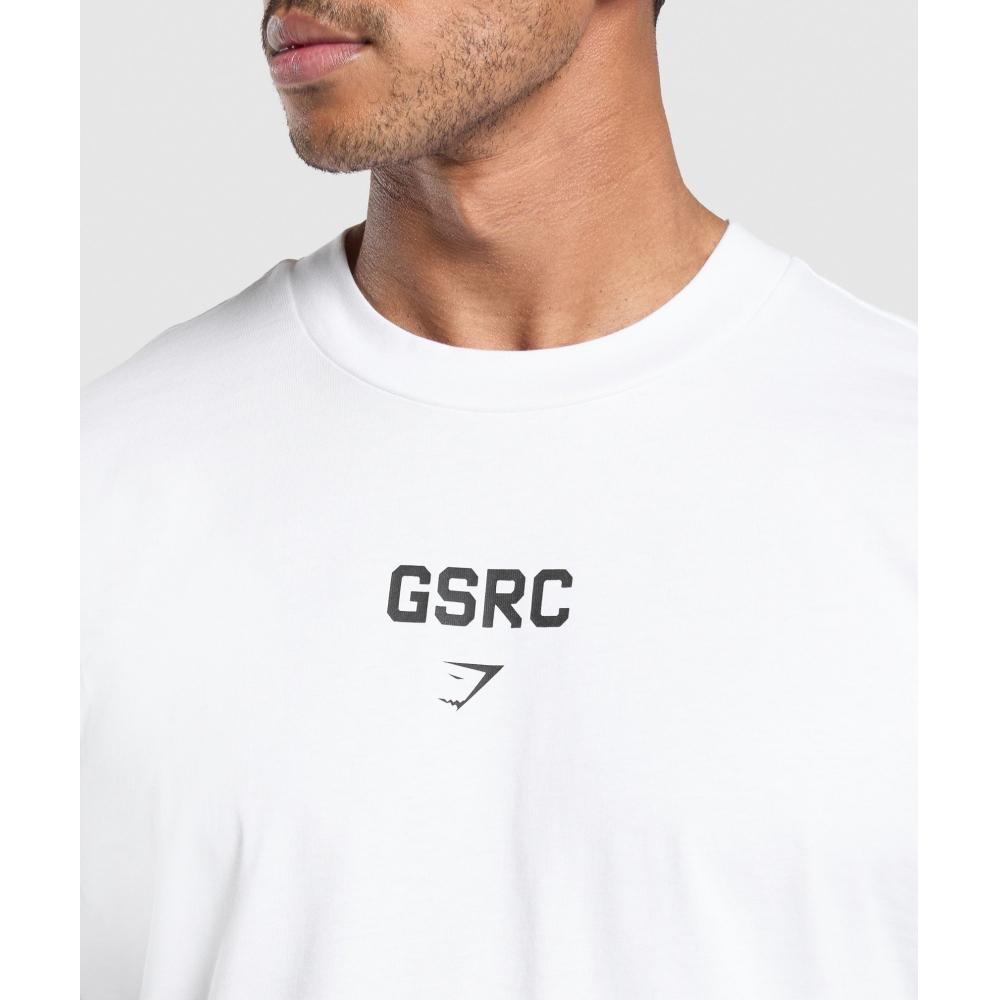 Gymshark Футболка Gsrc белая A2b8c Wb57
