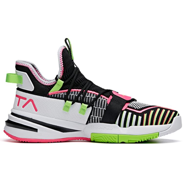 Anta Craze 1 Abrasion Resistant Breathable Low top Basketball Shoes Men's Black Pink 112021609-1
